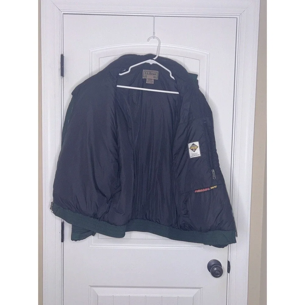 LL Bean Parka Coat L Gore-Tex Extreme Wet Weather PrimaLoft Cargo